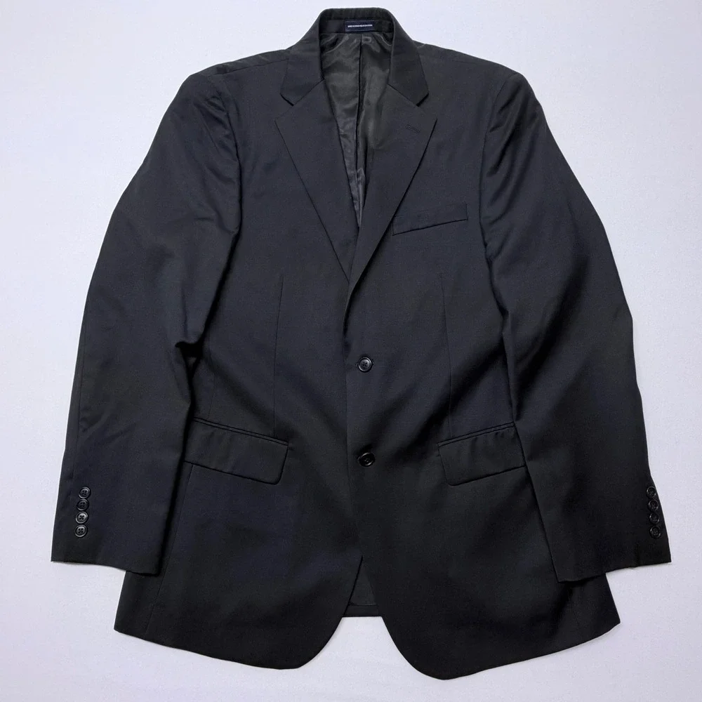Stafford Performance Mens Black Two Button Suit Jacket Blazer 40L